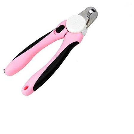 PERSONAGRATA 6.5 Inch Nail Clippers for Dogs & Cats With 1 Nail File; Pink PE12820